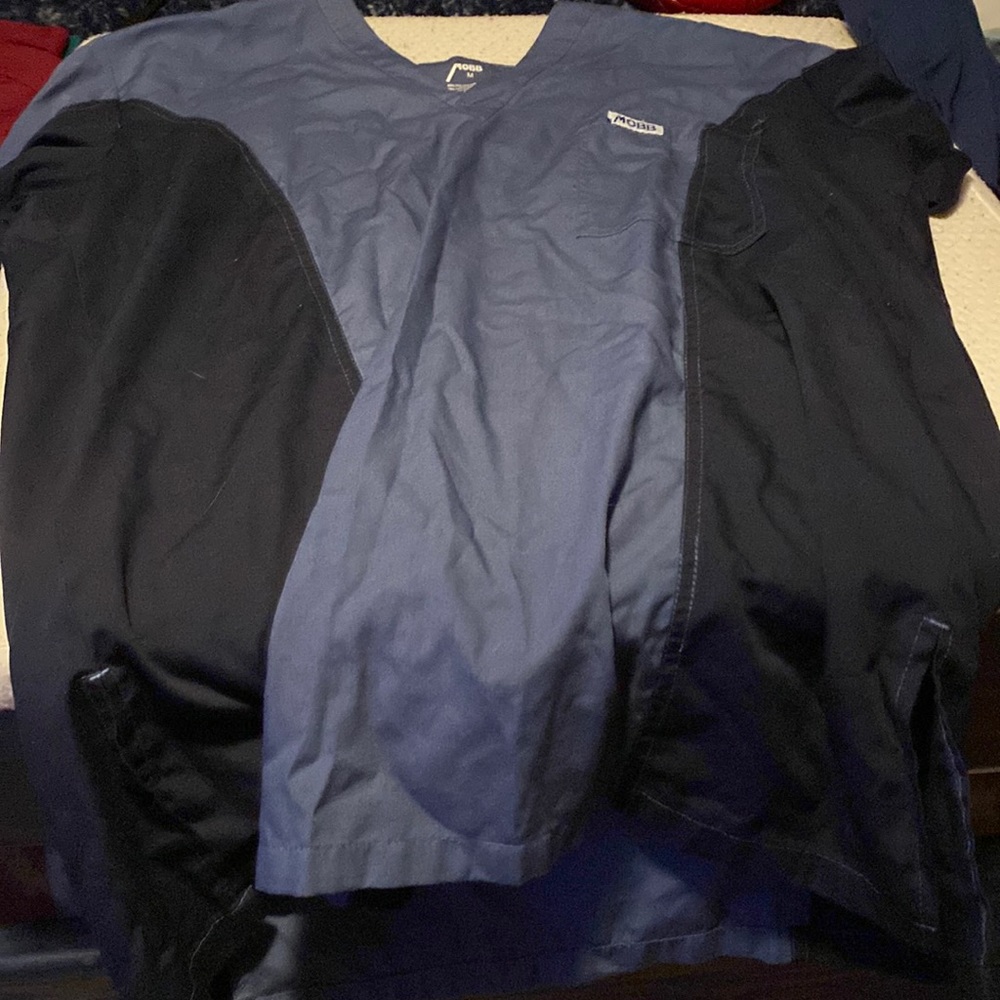Blue scrub top